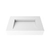 Castello Usa Pyramid 30” Solid Surface Wall-Mounted Bathroom Sink in White with No Faucet Hole CB-GM-2053-30-NH